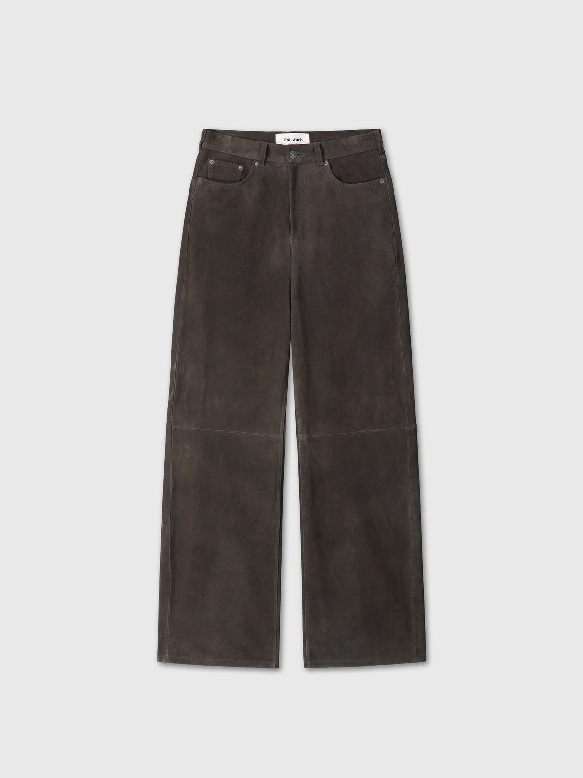 WIDE-LEG SPLIT SUEDE PANTS_ MOCHA BROWN