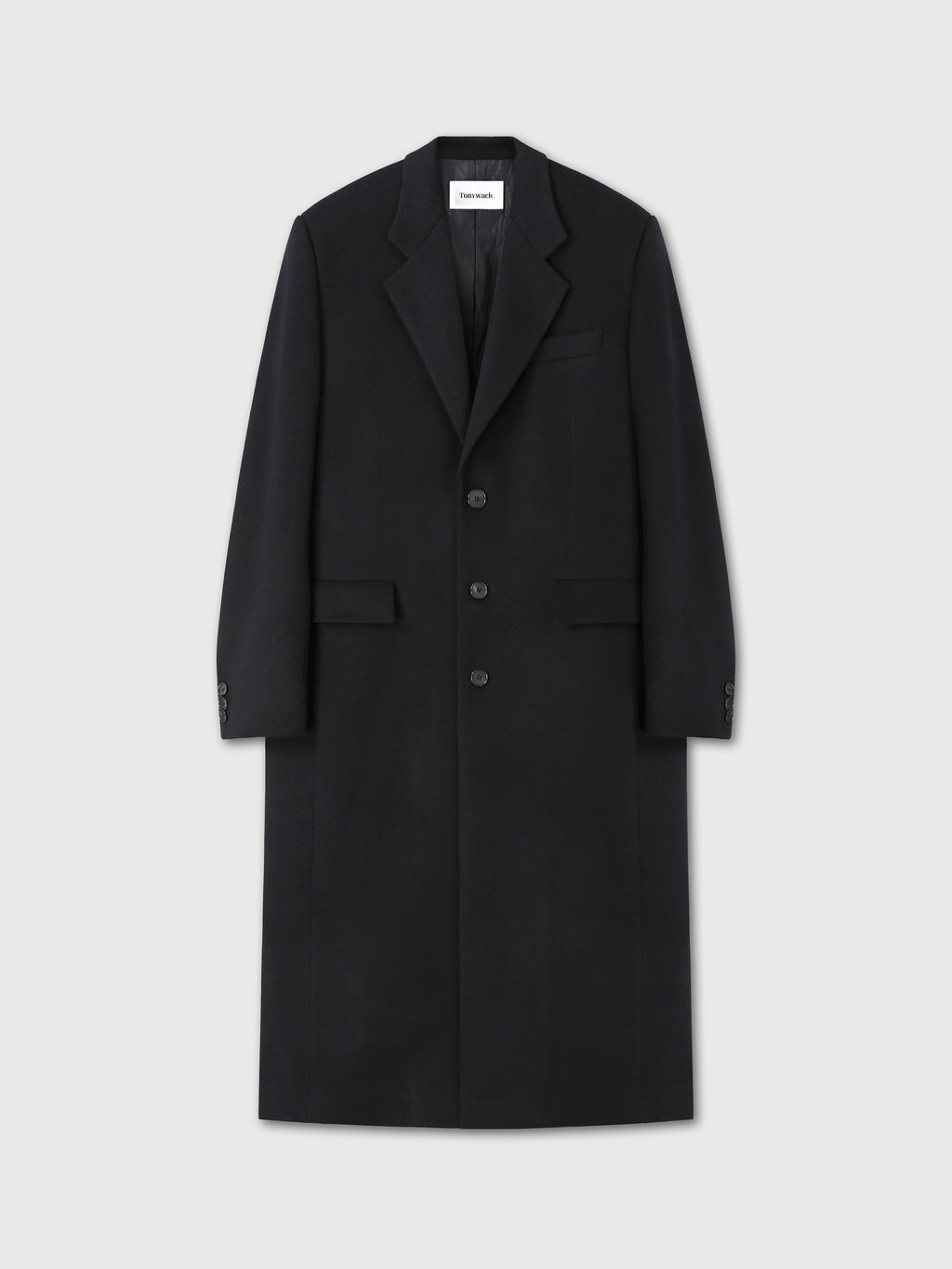 WOOL AND CASHMERE TAILORED COAT_ BLACK