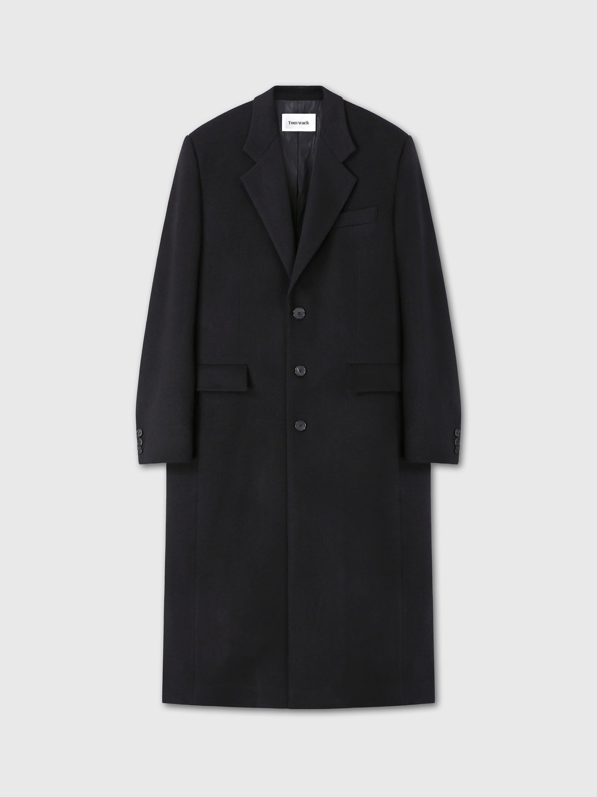 WOOL AND CASHMERE TAILORED COAT_ BLACK