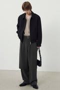 Drape Cupro Belted Pants_ Ripe Olive