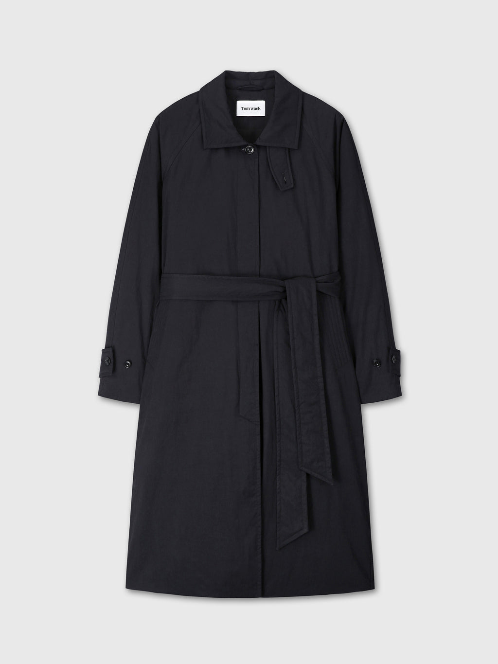 (W) TAILORED TRENCH PUFFER COAT_ BLACK