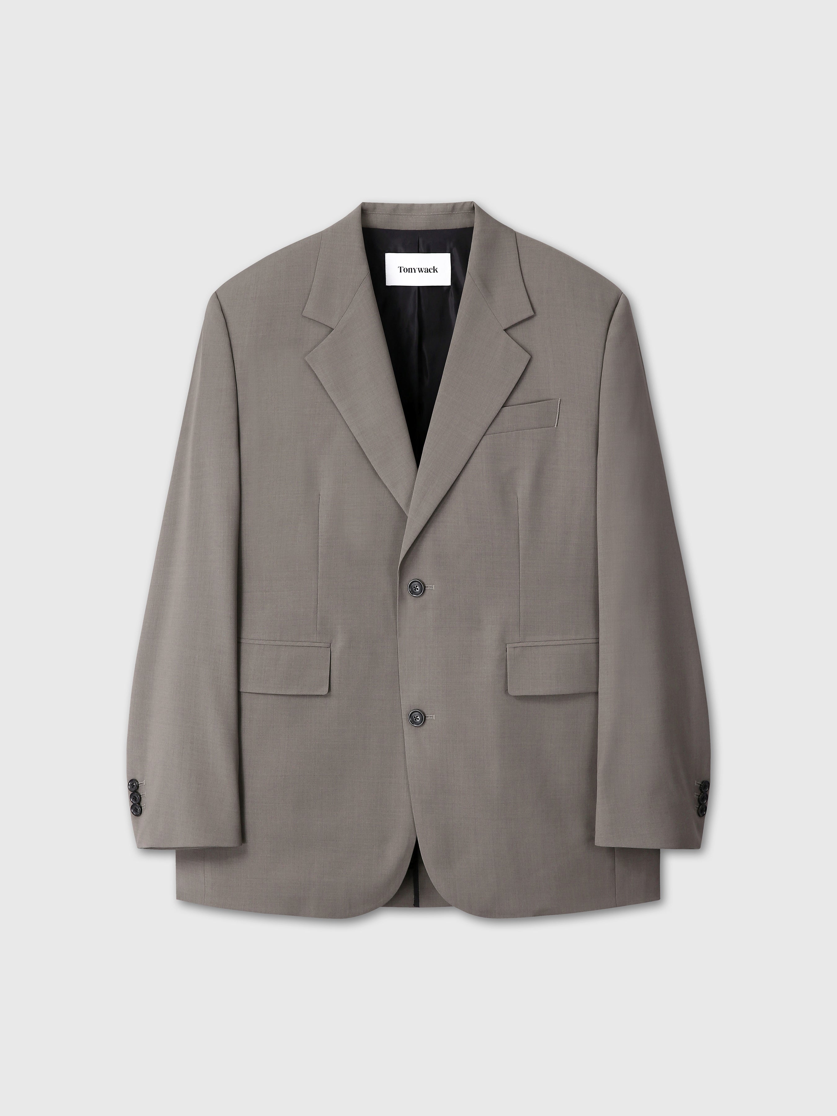 TROPICAL WOOL RELAXED BLAZER_ TAUPE