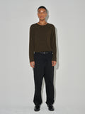Twist-melange Long Sleeve Knit_ Melange Loden