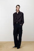 GARMENT-WASHED UTILITY CARGO PANTS_ FADED NAVY