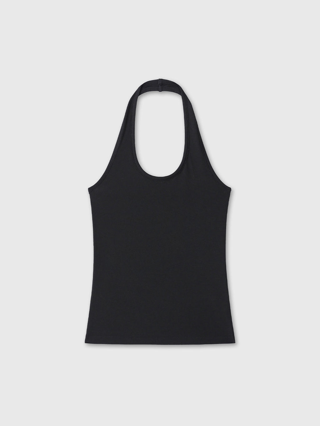 (W) HALTER TOP_ BLACK
