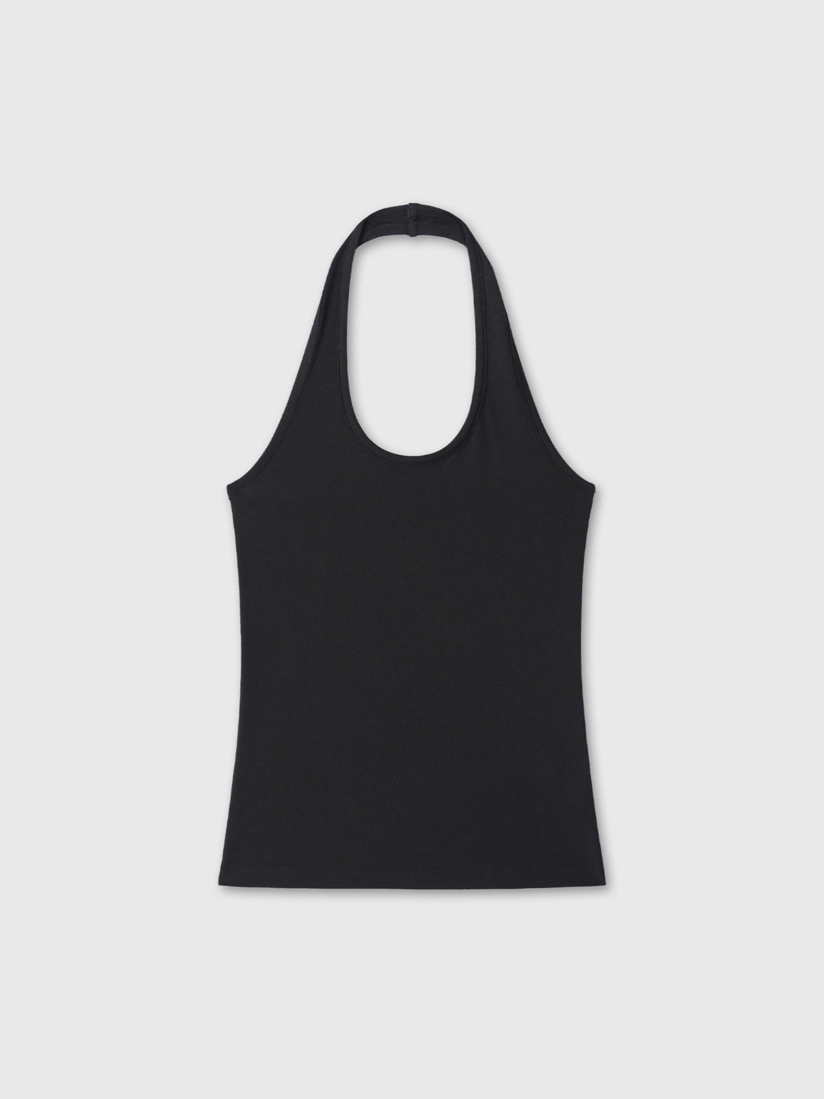(W) HALTER TOP_ BLACK