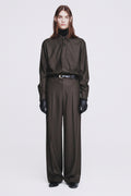 Wool and Cashmere Wide-leg Trousers_ Taupe Brown
