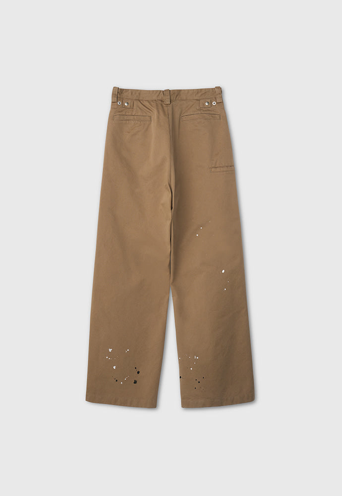 Wide-Leg Heavy Cotton Painter Pants_ Beige