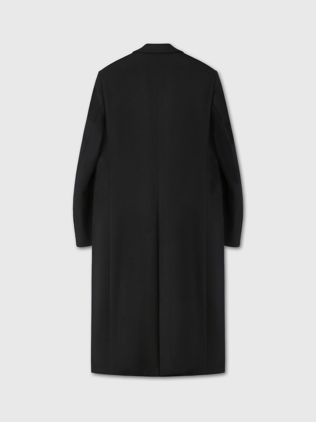 WOOL AND CASHMERE DOUBLE-BREASTED COAT_ BLACK