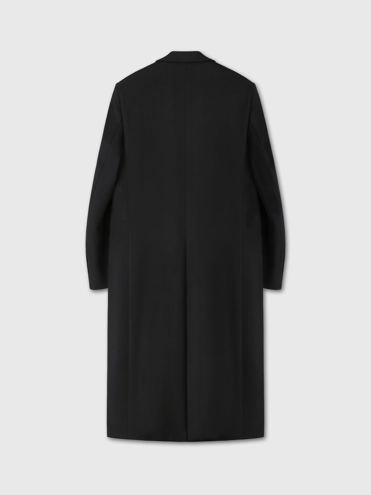 WOOL AND CASHMERE DOUBLE-BREASTED COAT_ BLACK