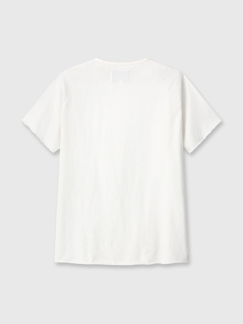 RAW EDGE WASHED T-SHIRT_ OFF WHITE