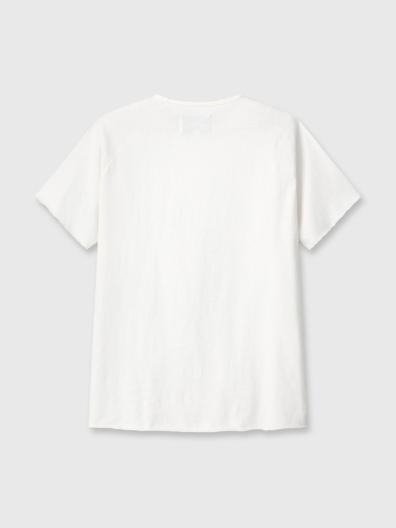 RAW EDGE WASHED T-SHIRT_ OFF WHITE