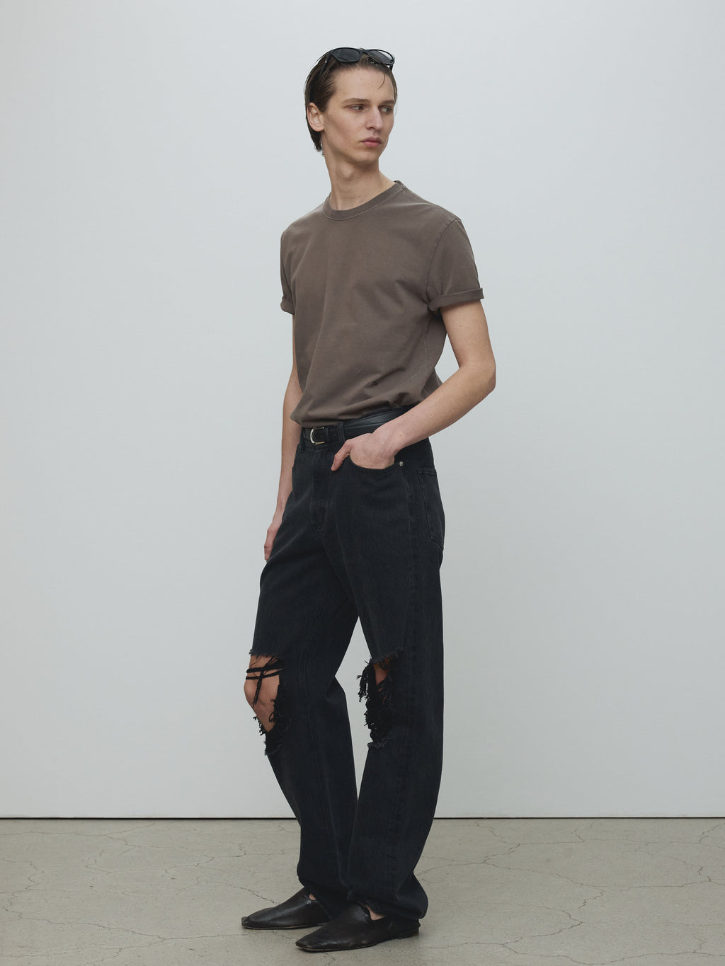 SIGNATURE GARMENT DYED T-SHIRT_ CEDAR BROWN