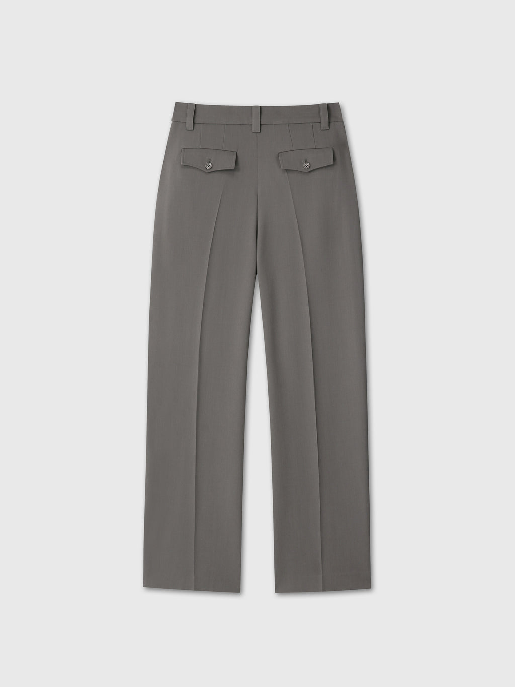 (W) WOOL OVERSIZED TROUSERS_ TAUPE GREY