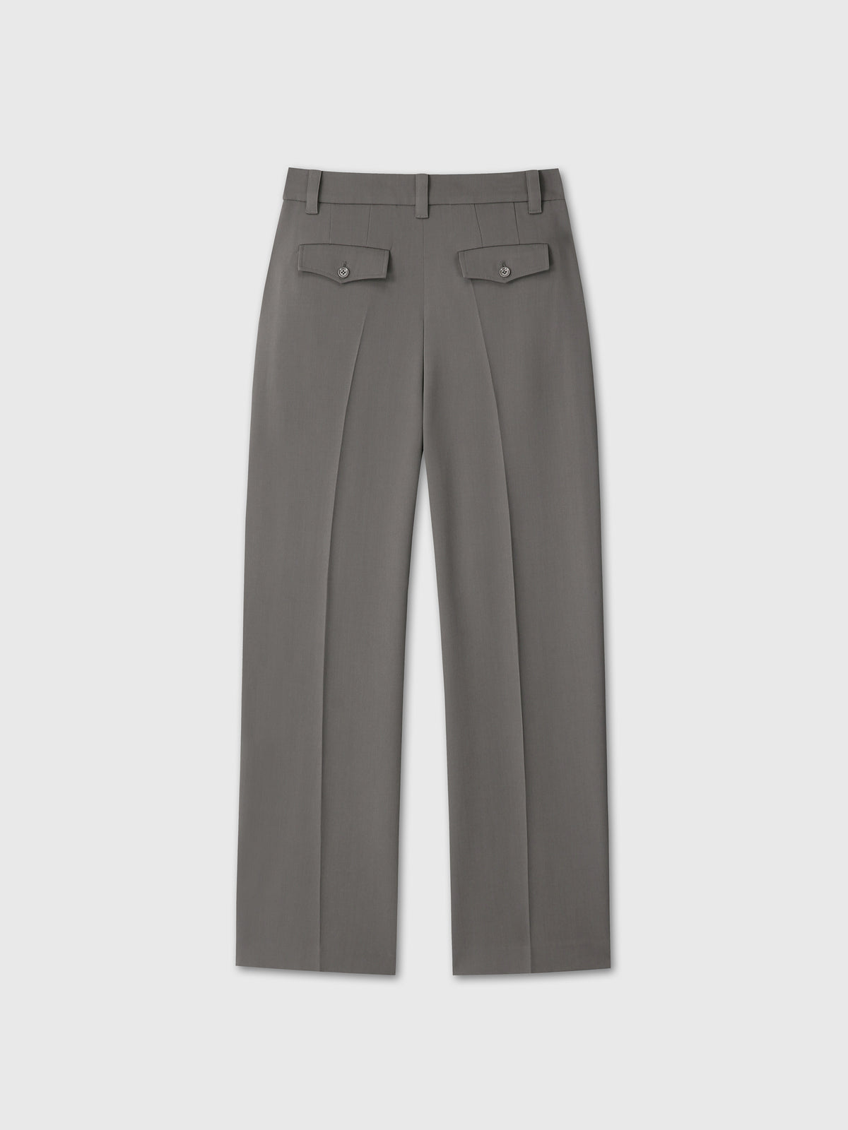 (W) WOOL OVERSIZED TROUSERS_ TAUPE GREY