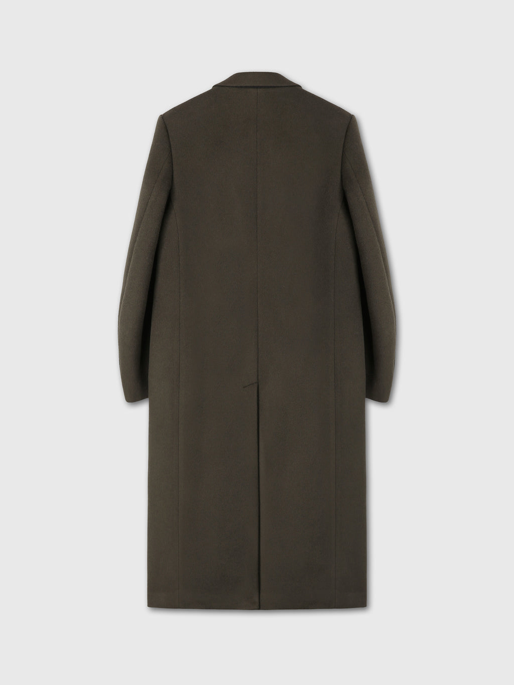 (W) WOOL TAILORED DOUBLE-BREASTED MAXI COAT_ KHAKI DARK BROWN