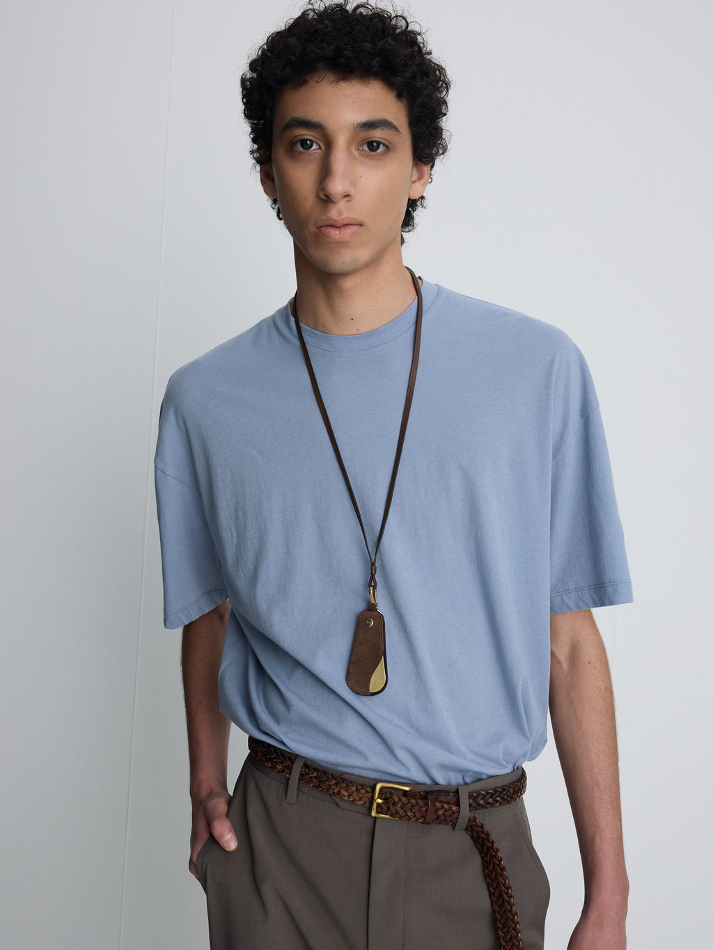 COTTON CASHMERE RELAXED T-SHIRT_ PALE BLUE