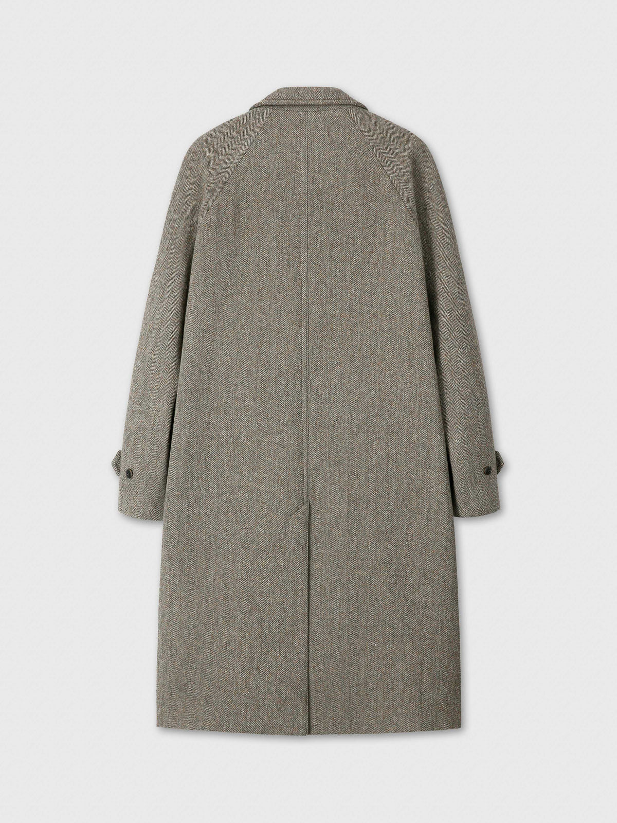 HERRINGBONE WOOL RAGLAN OVERCOAT_ PATINA TAUPE