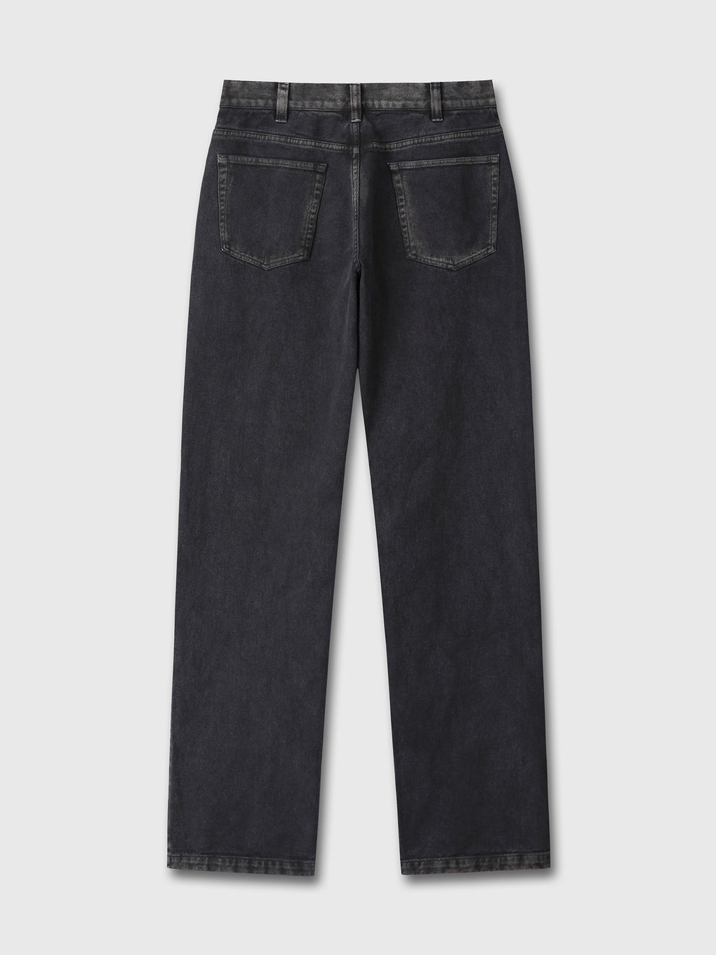 LOOSE STRAIGHT OVERDYE DENIM JEANS_ CARBON PIGMENT