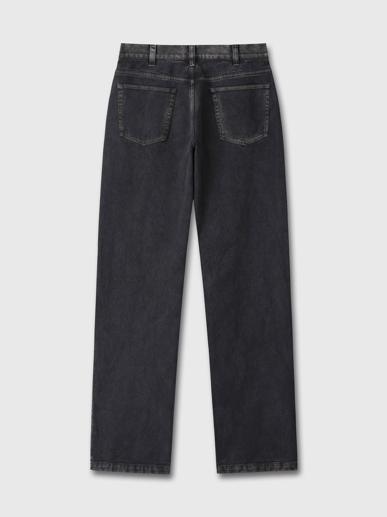 LOOSE STRAIGHT OVERDYE DENIM JEANS_ CARBON PIGMENT