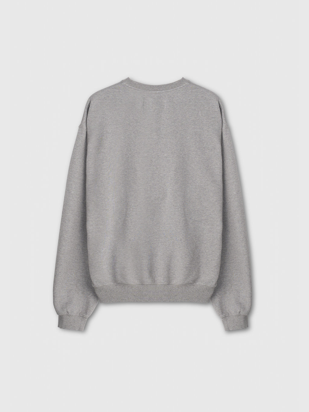 Embroidery Overlap College Sweatshirt_ Heather Grey
