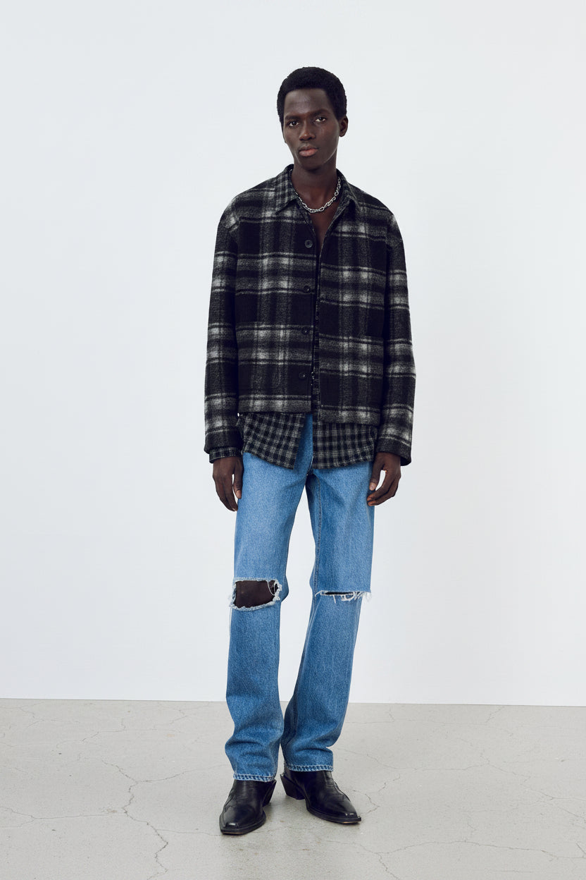 Straight-Leg Distressed Denim Jeans_ Mid Blue