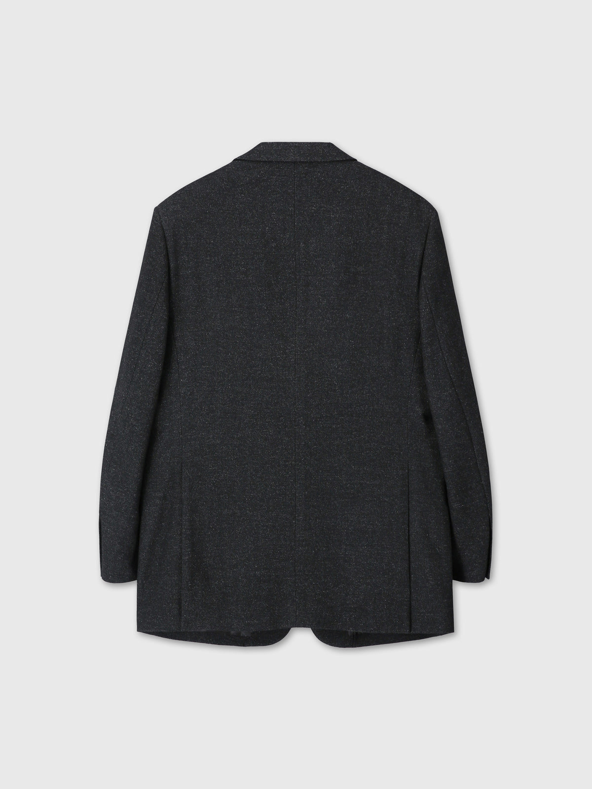 HERRINGBONE WOOL RELAXED TAILORED JACKET_ ANTHRACITE