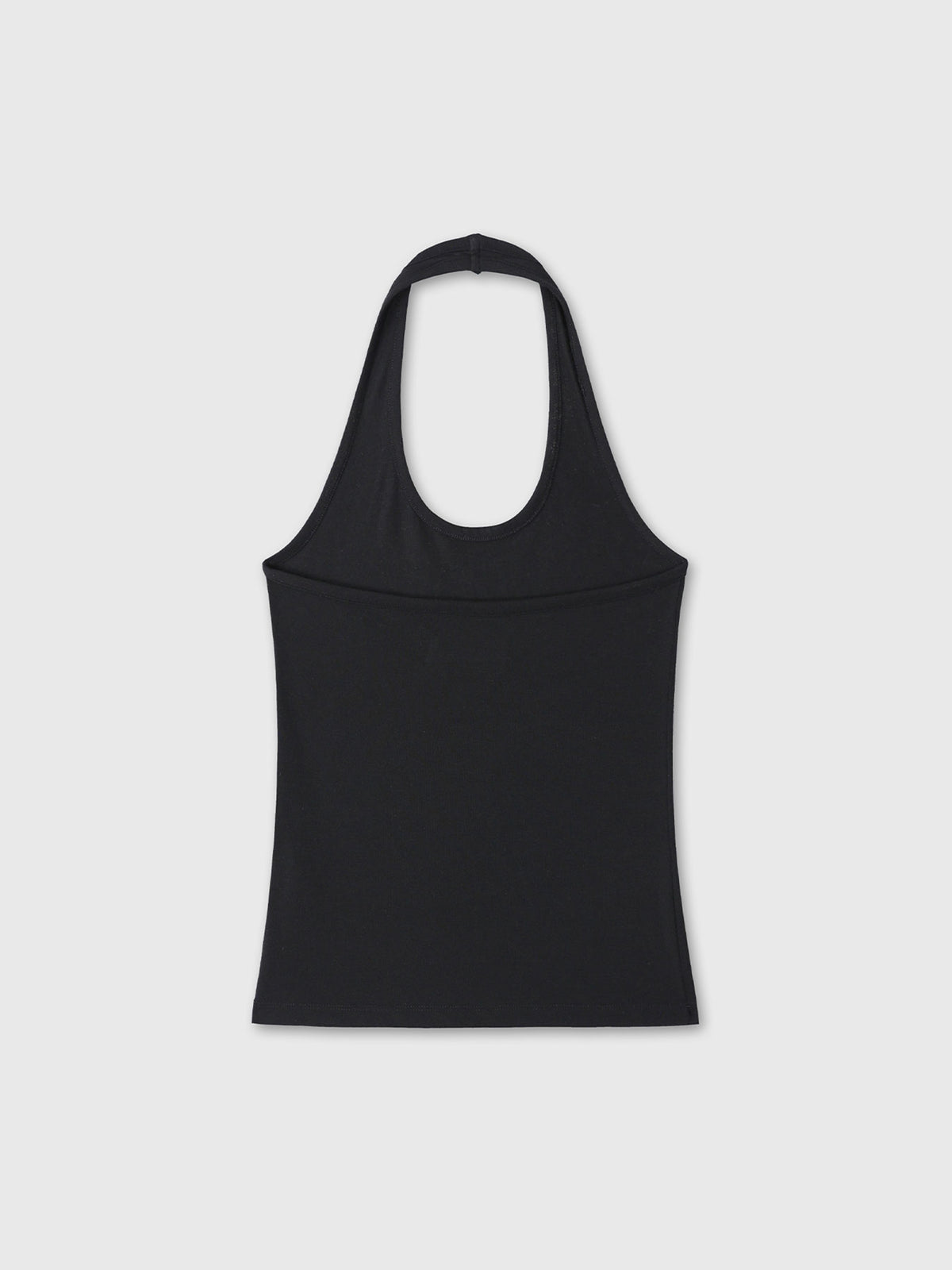 (W) HALTER TOP_ BLACK