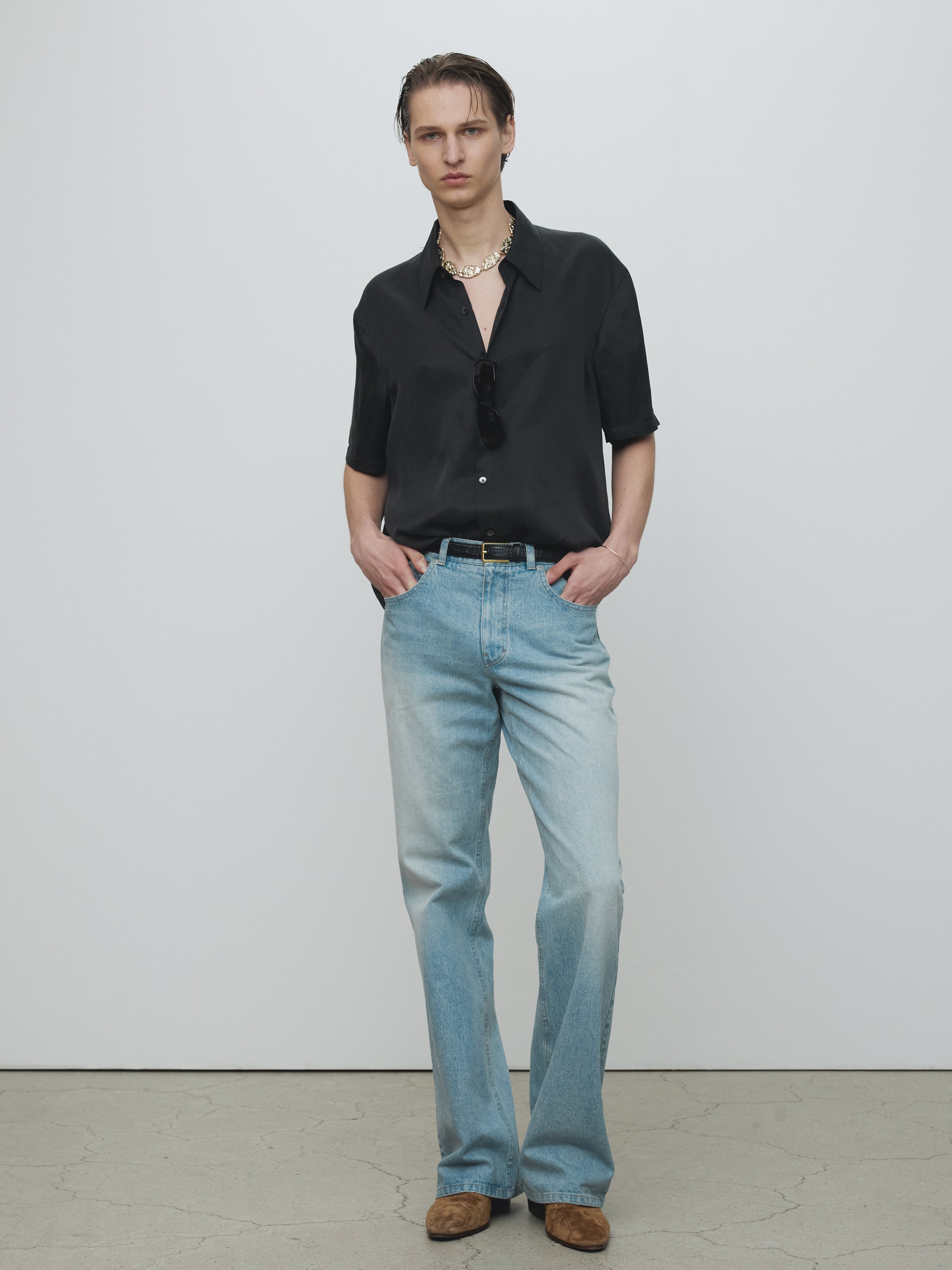 FLUID CUPRO SHIRT (JAPANESE FABRIC)_ CARBON