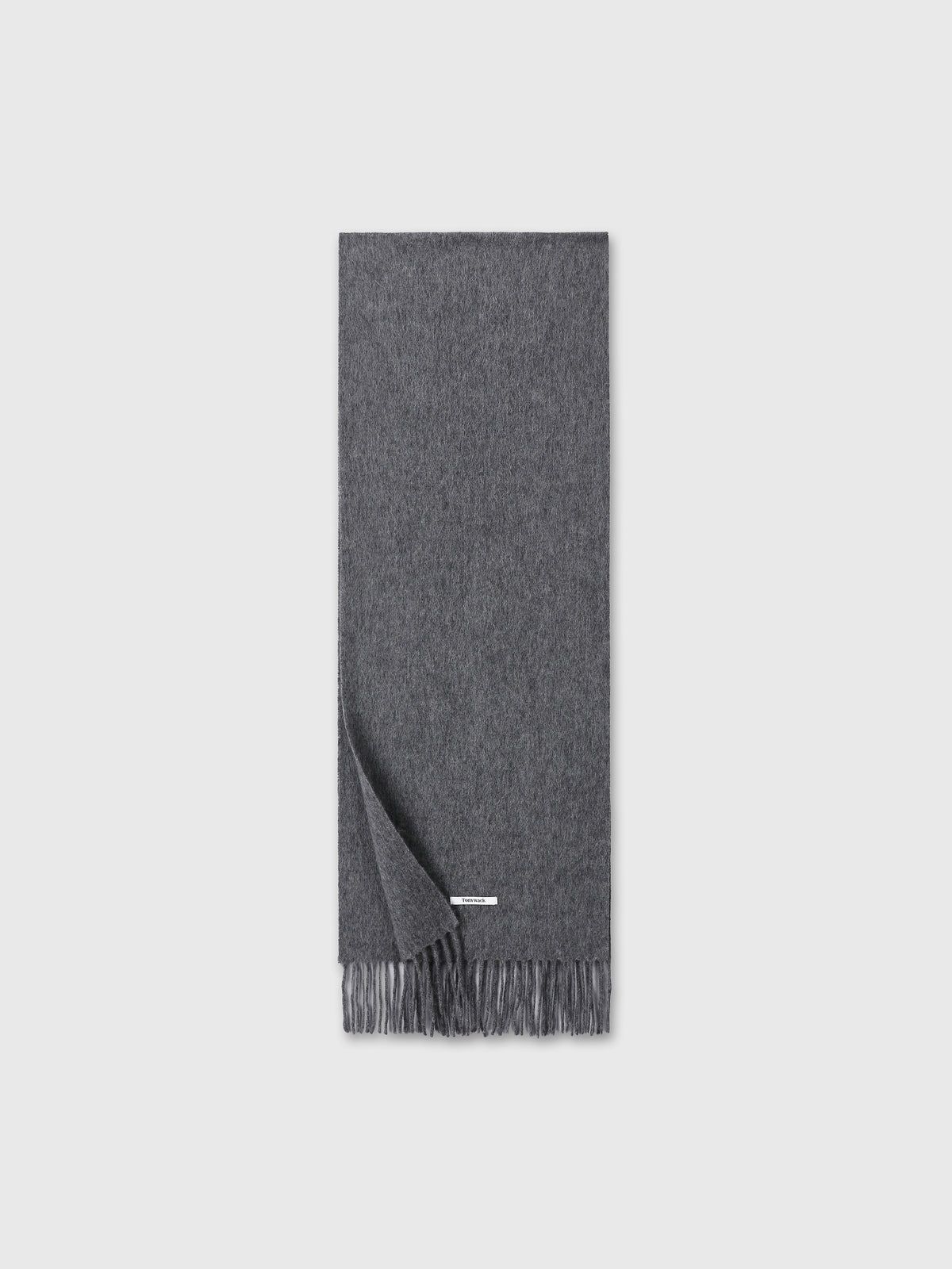 SOFT WOOL ESSENTIAL SCARF_ MEDIUM GREY