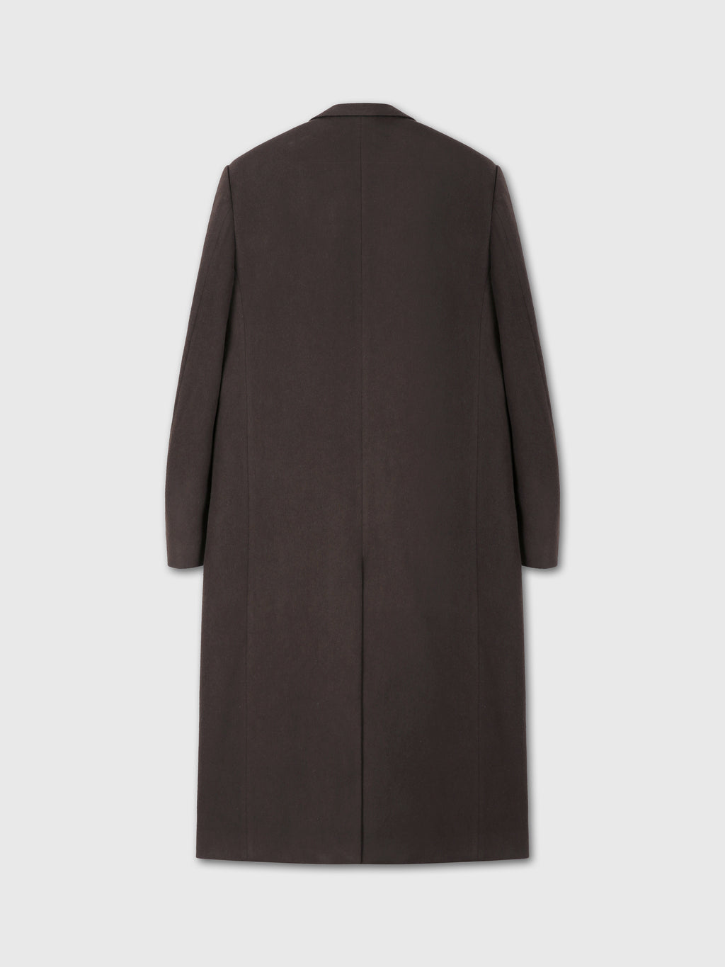 WOOL AND CASHMERE TAILORED COAT_ DEEP BROWN