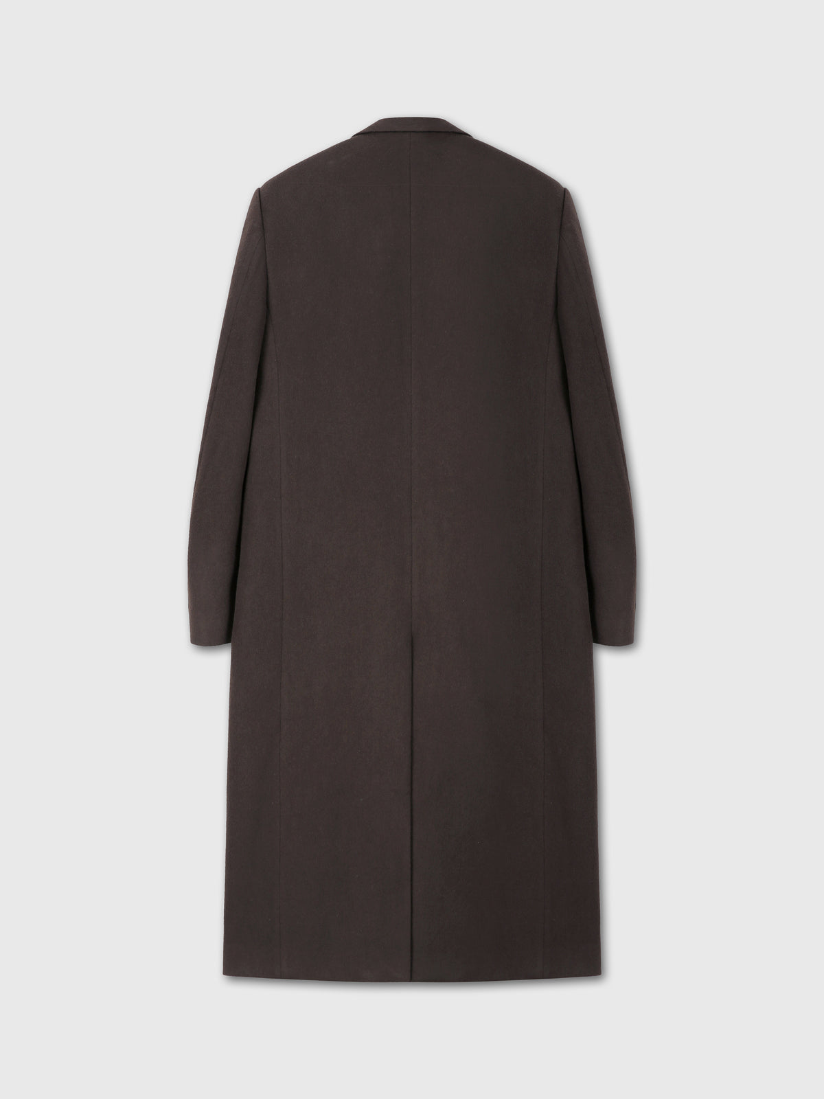 WOOL AND CASHMERE TAILORED COAT_ DEEP BROWN