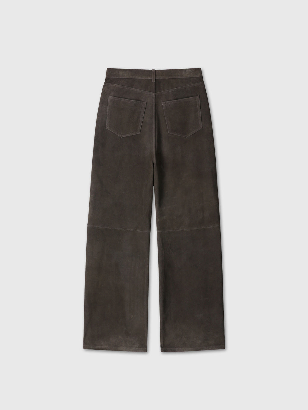 WIDE-LEG SPLIT SUEDE PANTS_ MOCHA BROWN