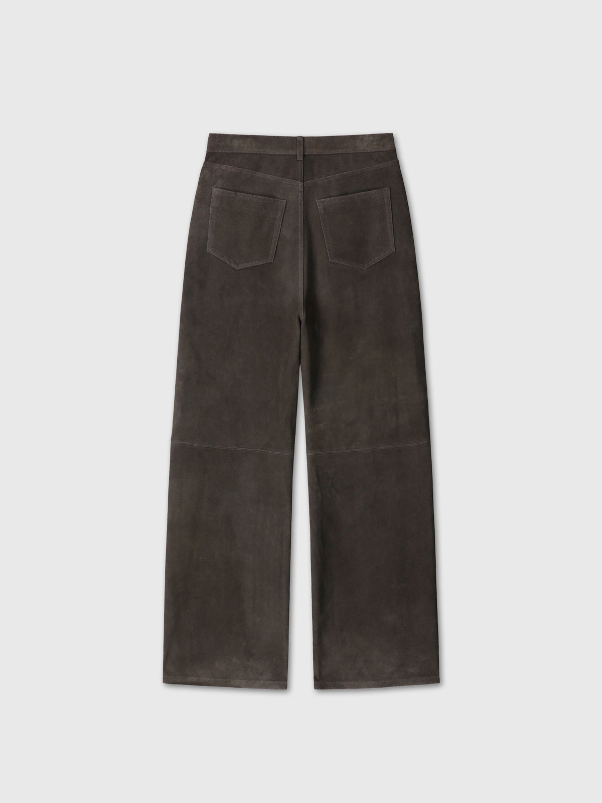 WIDE-LEG SPLIT SUEDE PANTS_ MOCHA BROWN