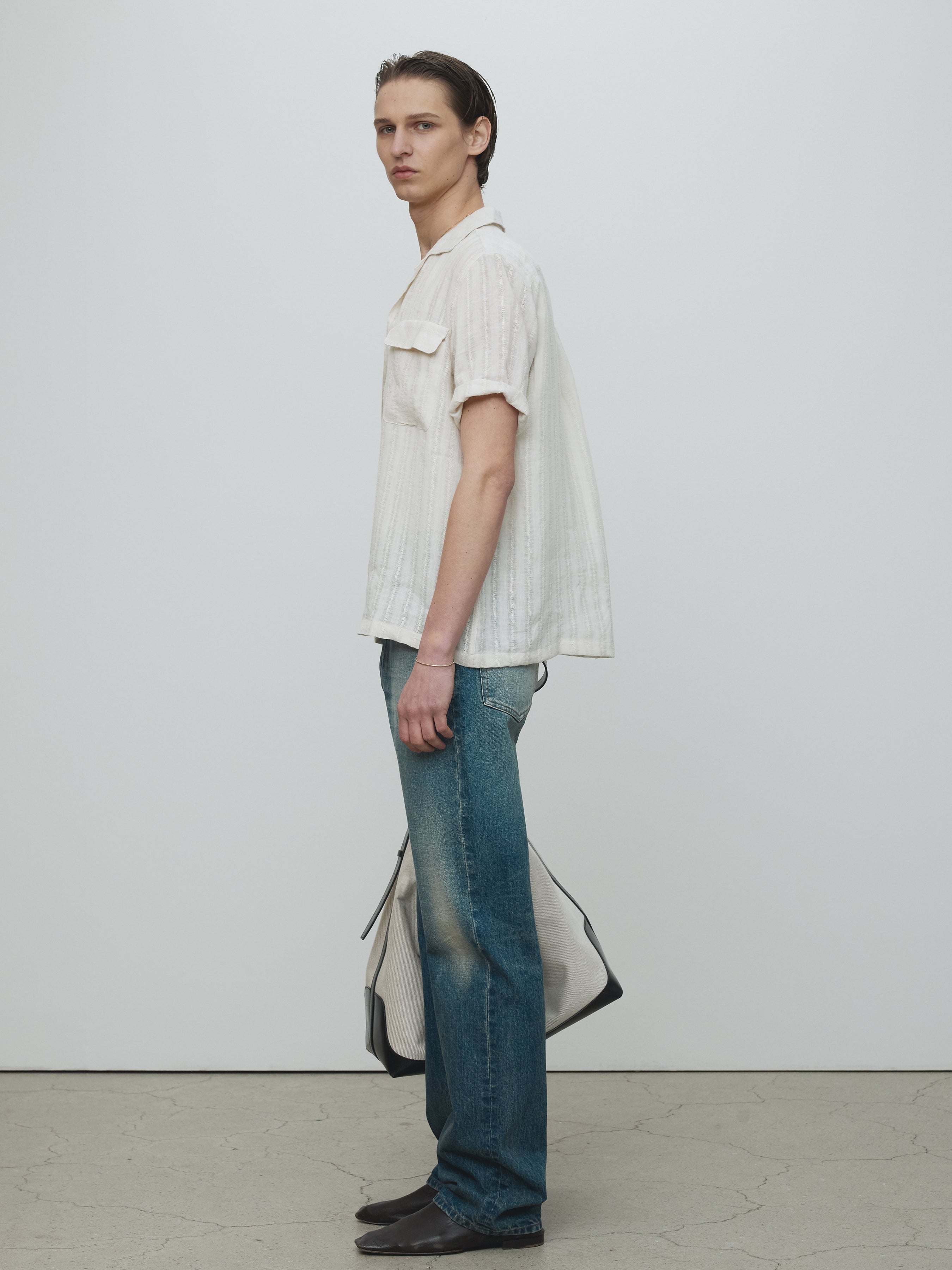 FRENCH LINEN CROCHED SHIRT_ LIGHT BEIGE