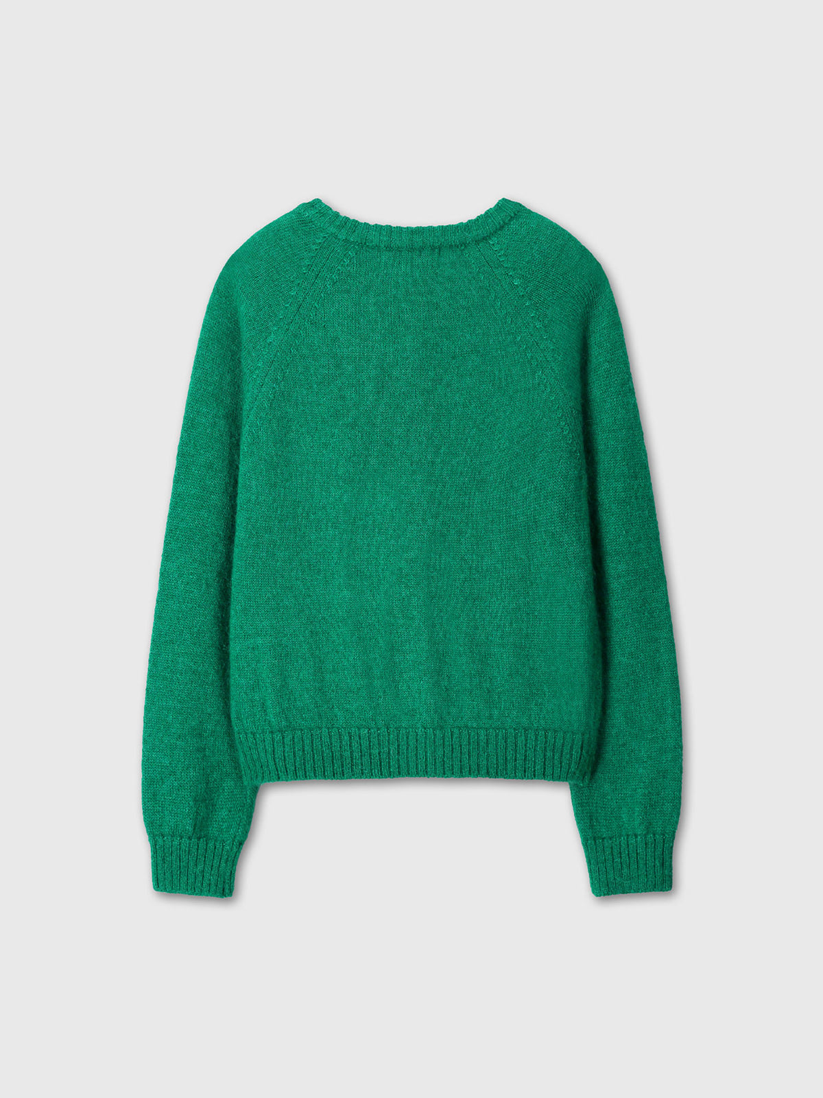 (W) MOHAIR BLEND RAGLAN CARDIGAN_ GREEN