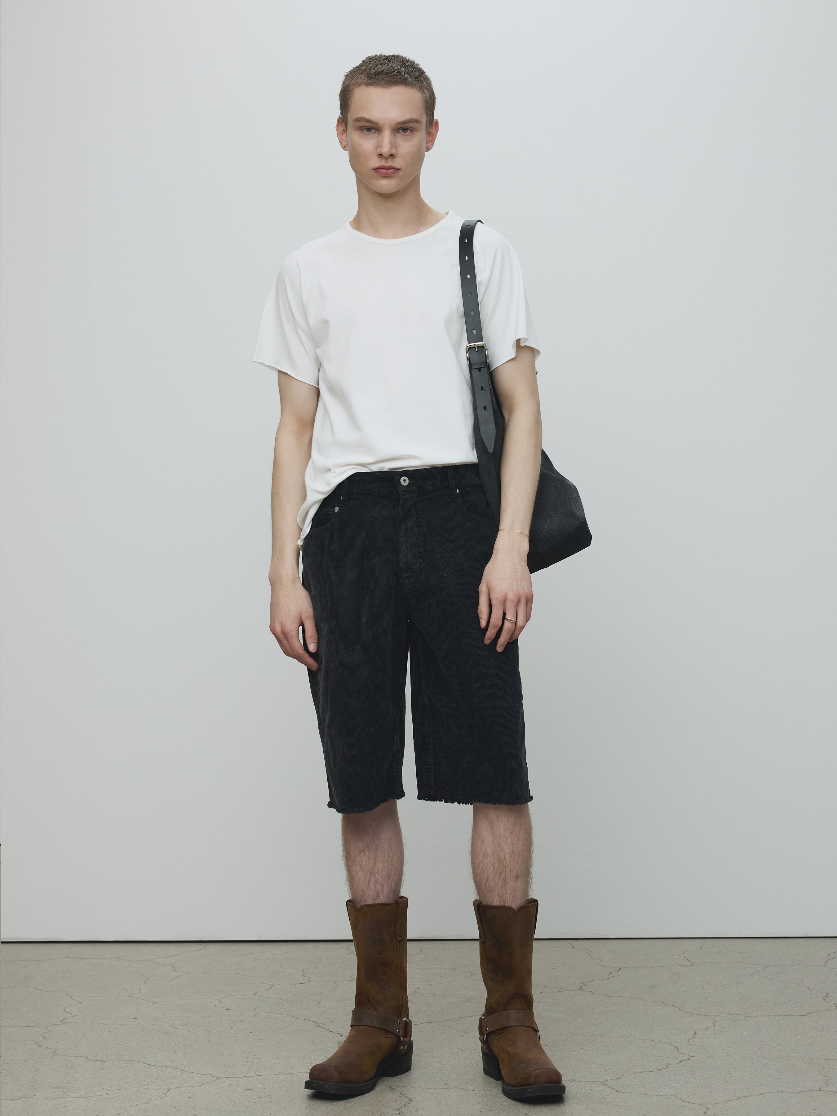RAW EDGE WASHED T-SHIRT_ OFF WHITE