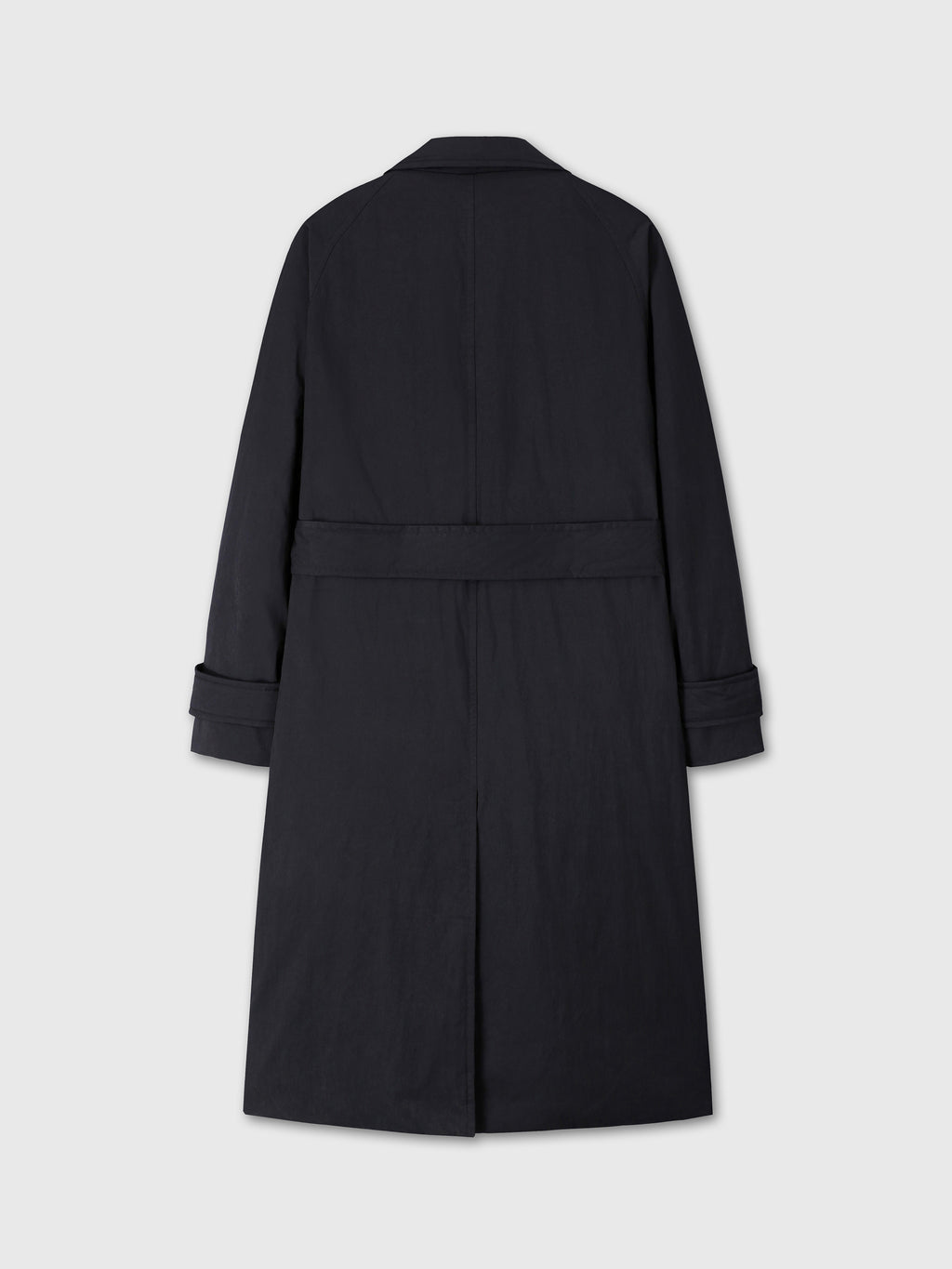 (W) TAILORED TRENCH PUFFER COAT_ BLACK