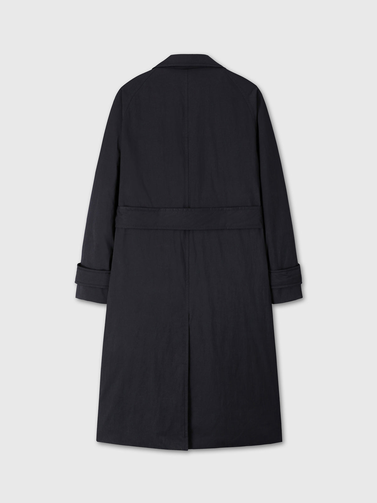 (W) TAILORED TRENCH PUFFER COAT_ BLACK