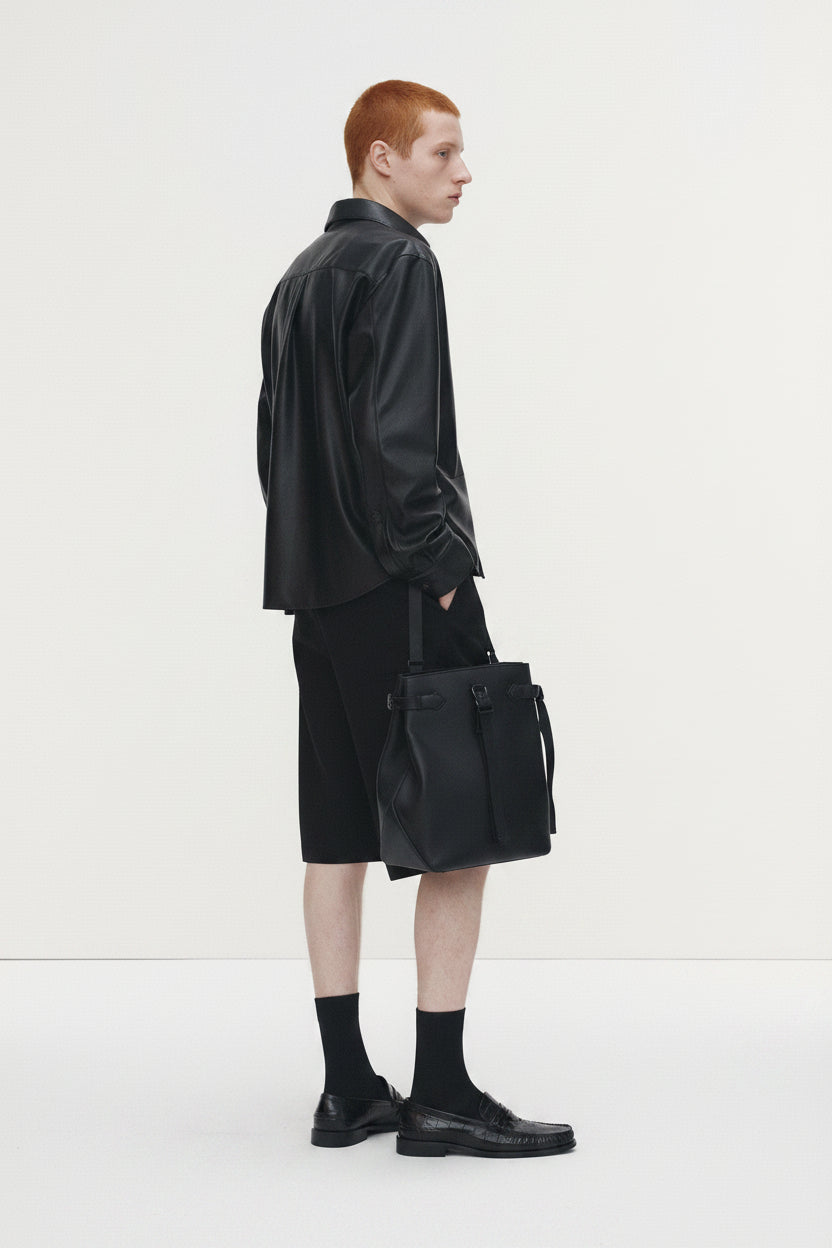 C/P BAGGY CHINO BERMUDA_ BLACK