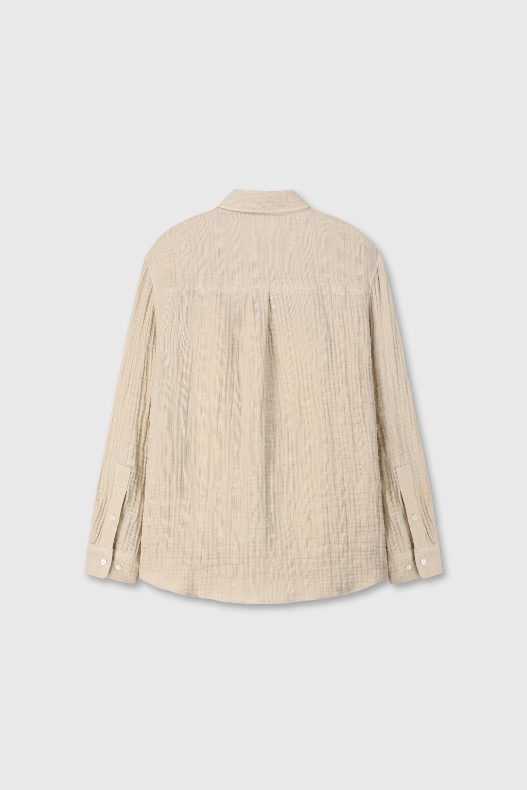 DOUBLE WEAVE LINEN SHIRT_ FRENCH BEIGE