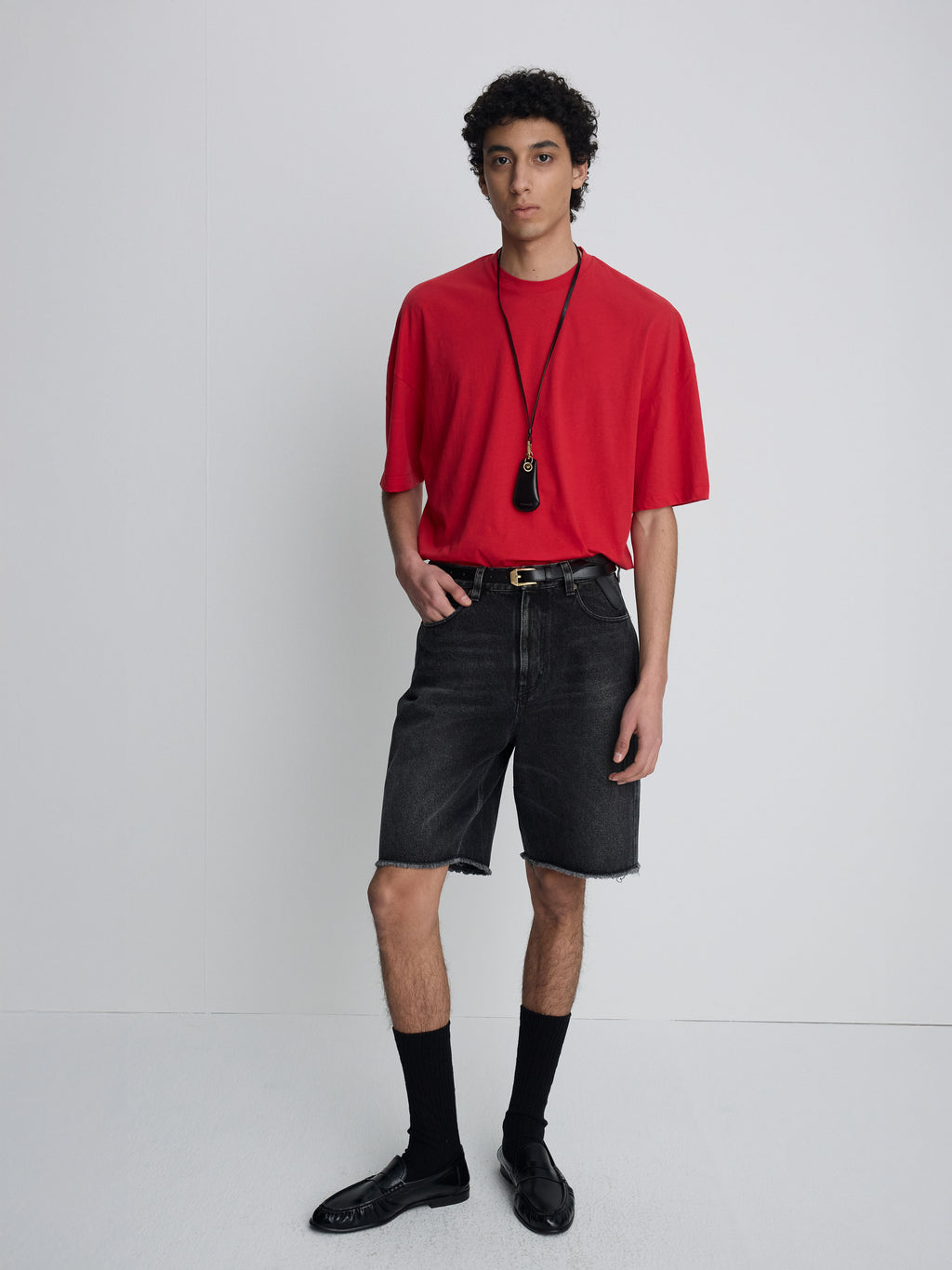 COTTON CASHMERE RELAXED T-SHIRT_ RED