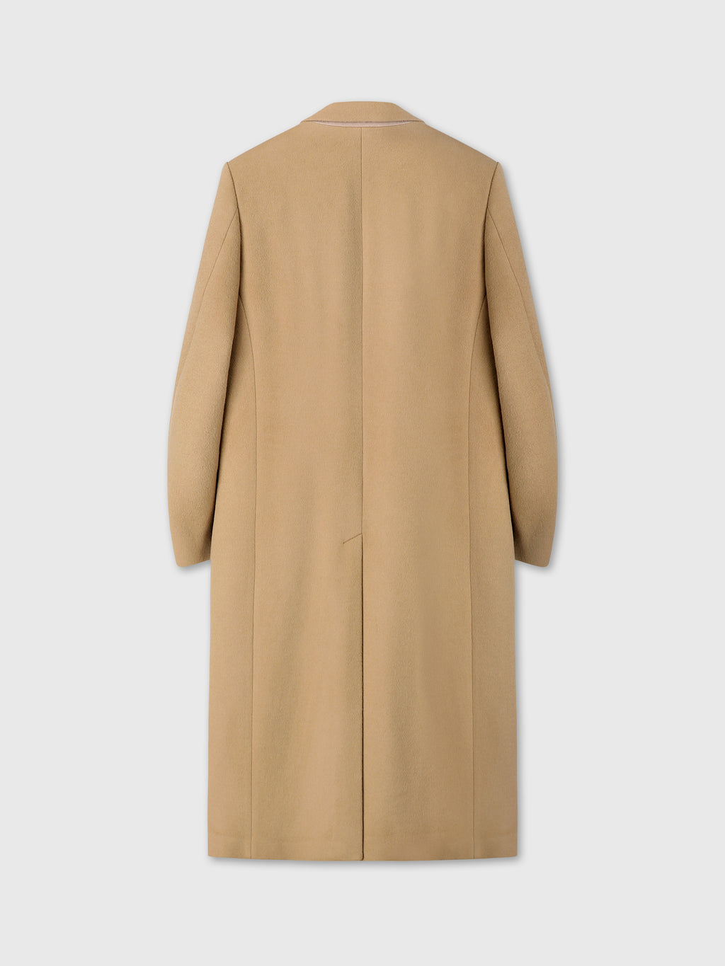 (W) WOOL TAILORED DOUBLE-BREASTED MAXI COAT_ CAMEL