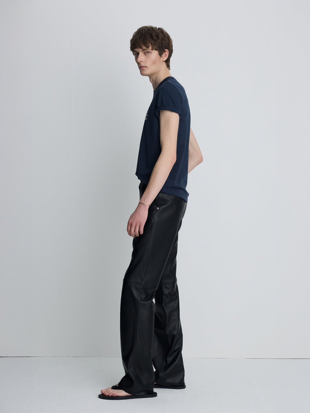 DISTRESSED LIBERTINE T-SHIRT_ NAVY