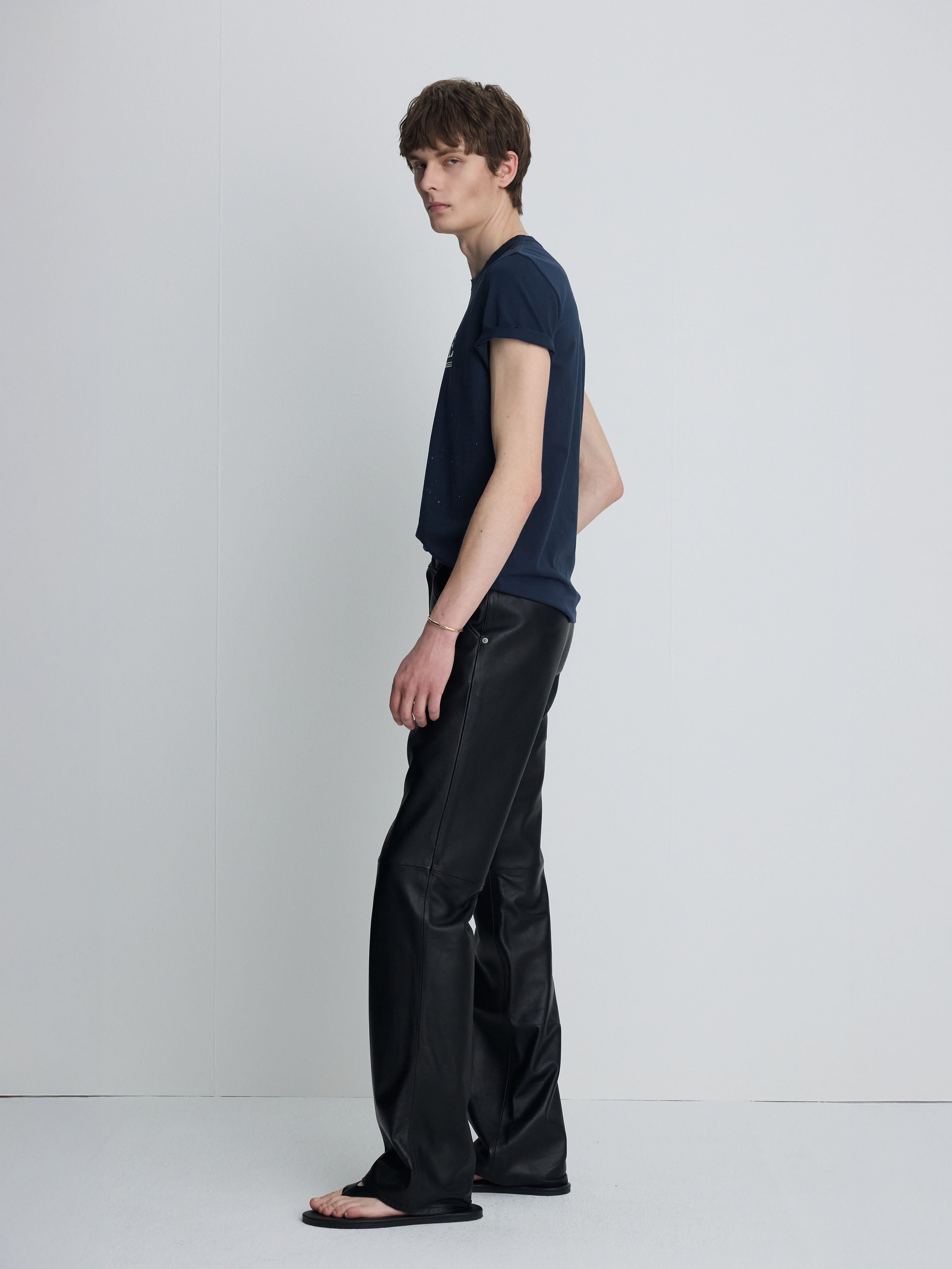 DISTRESSED LIBERTINE T-SHIRT_ NAVY