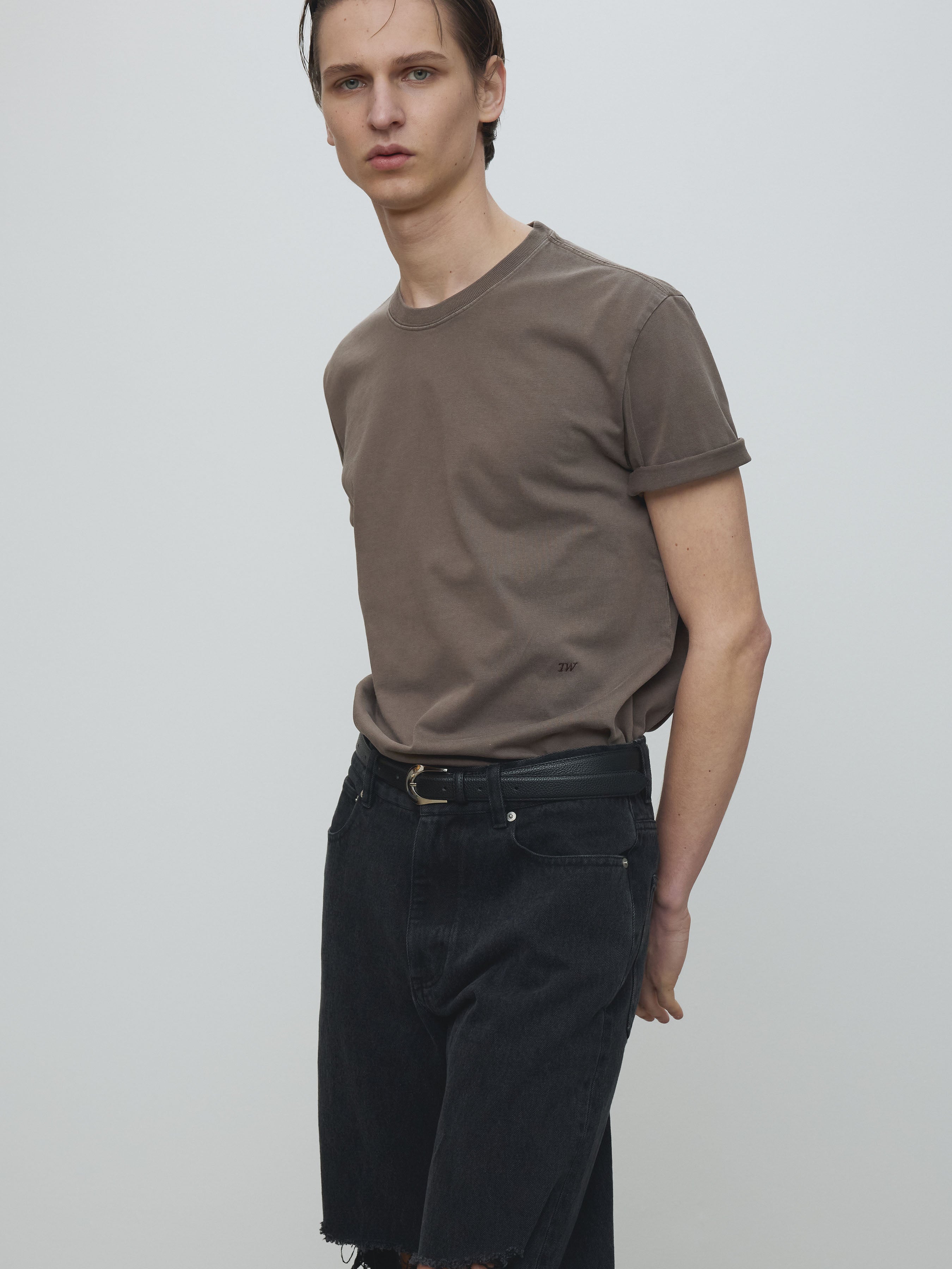 SIGNATURE GARMENT DYED T-SHIRT_ CEDAR BROWN