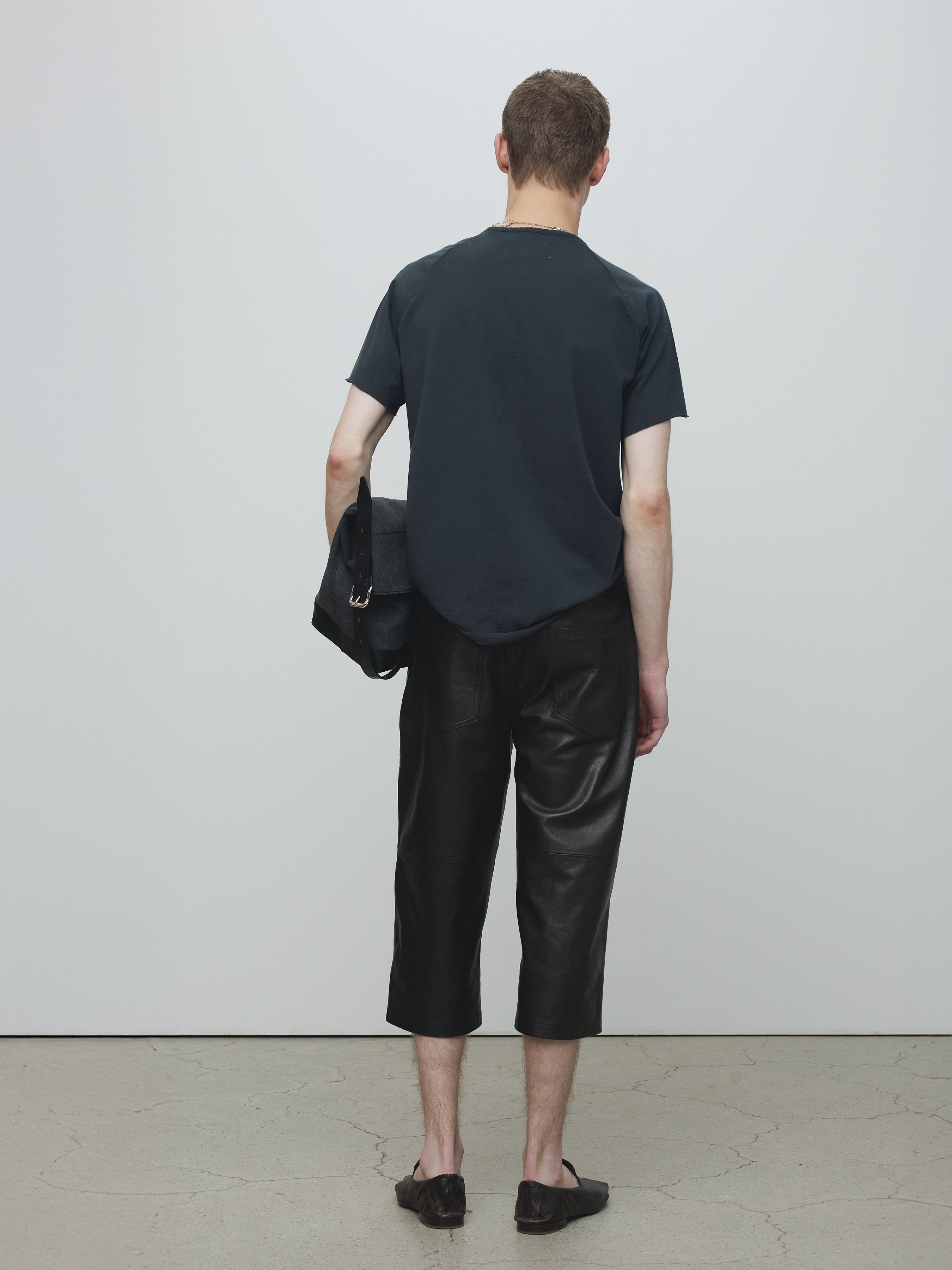 RAW EDGE WASHED T-SHIRT_ VINTAGE NAVY