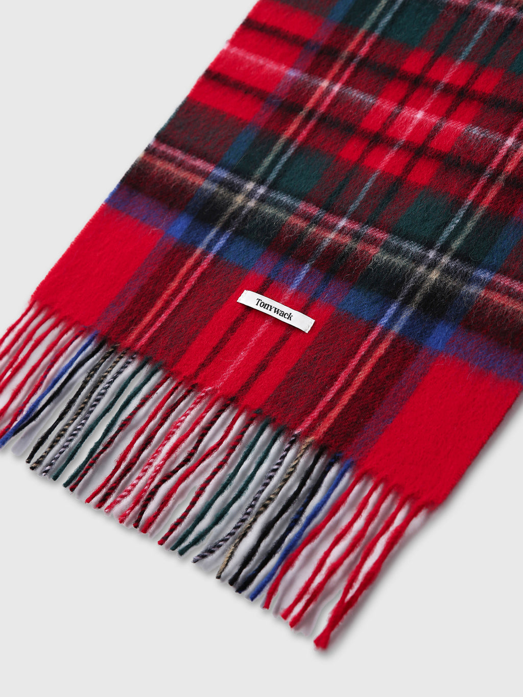SOFT WOOL ESSENTIAL SCARF_ RED CHECK