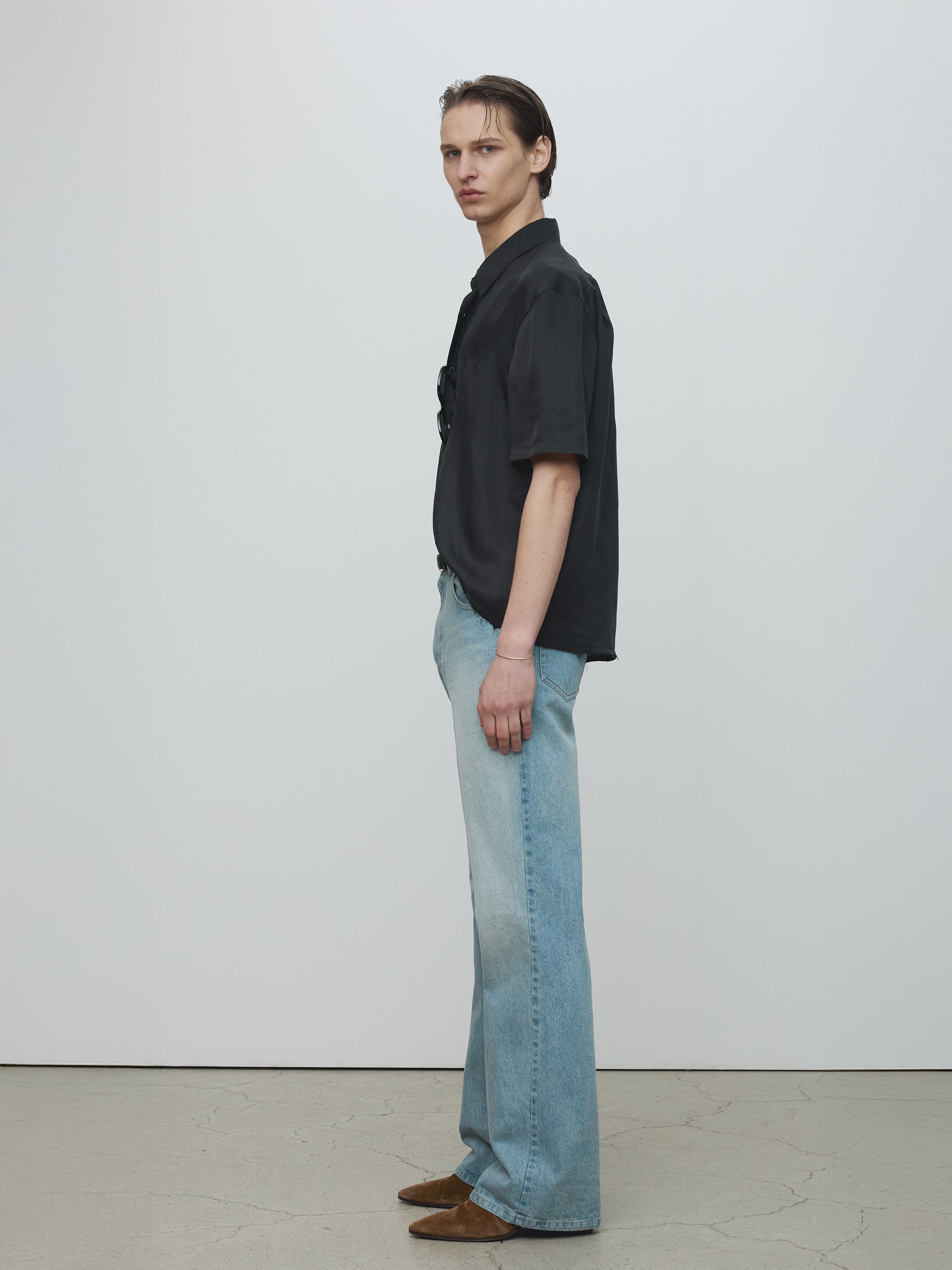 FLUID CUPRO SHIRT (JAPANESE FABRIC)_ CARBON