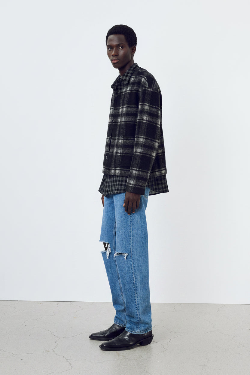 Straight-Leg Distressed Denim Jeans_ Mid Blue